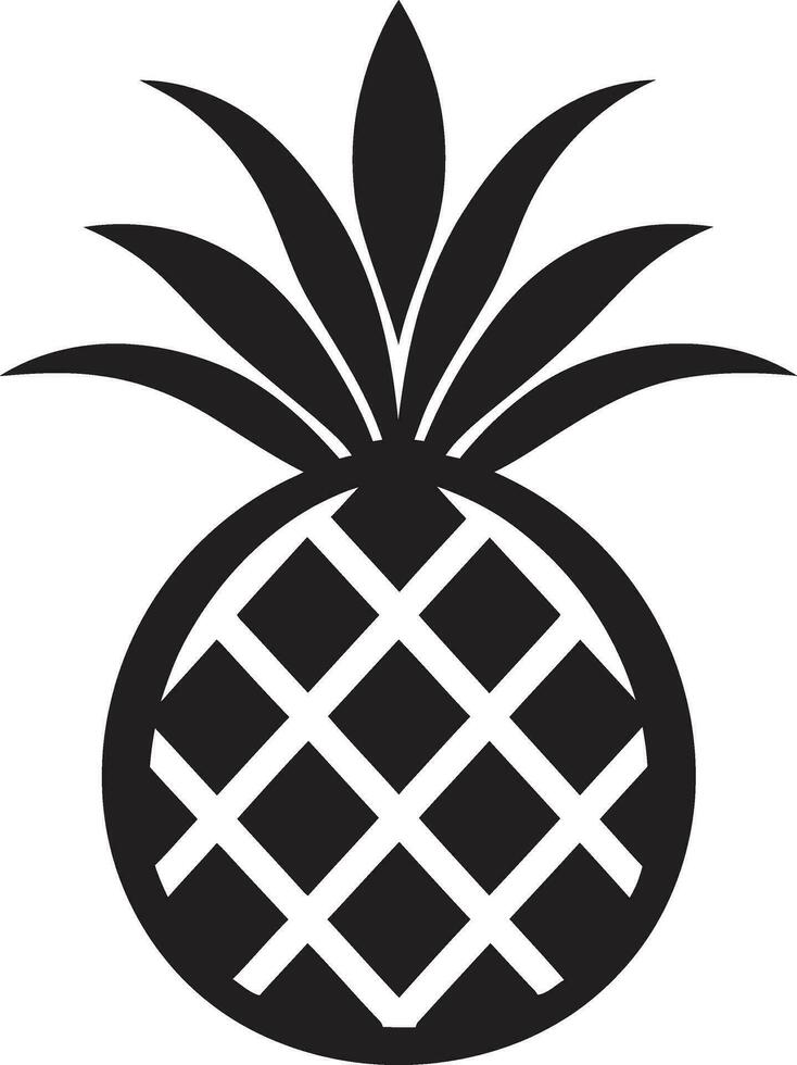 Modern Pineapple Badge Abstract Tropical Emblem vector