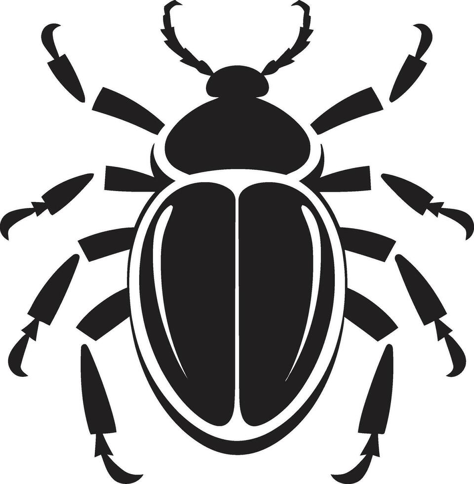 Monogram Bug Design Royal Beetle Crest vector