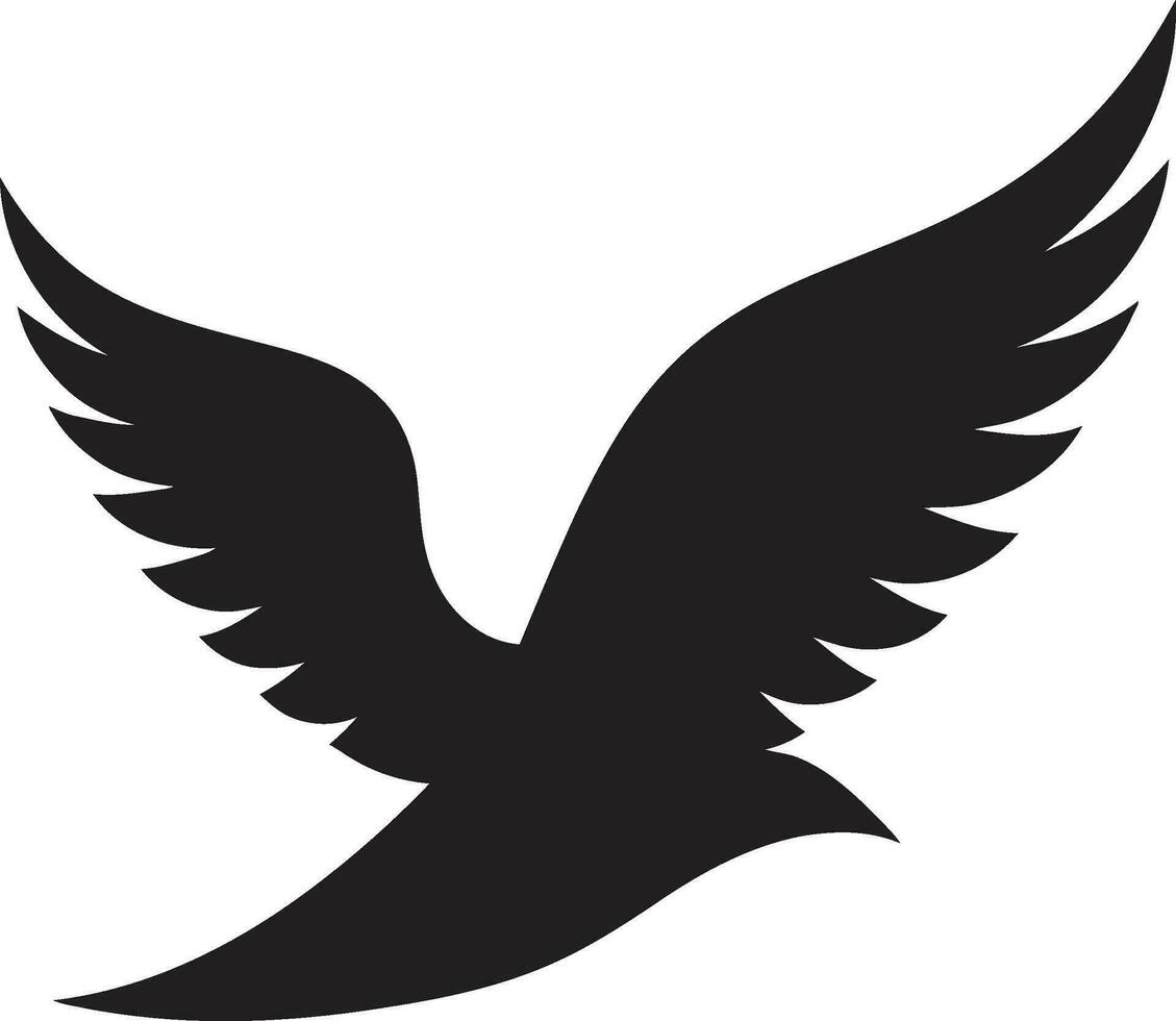 Black Dove Vector Logo with Swoosh and Cross A Symbol of Faith and Hope Black Dove Vector Logo with Swoosh and Stars A Symbol of Ambition and Achievement