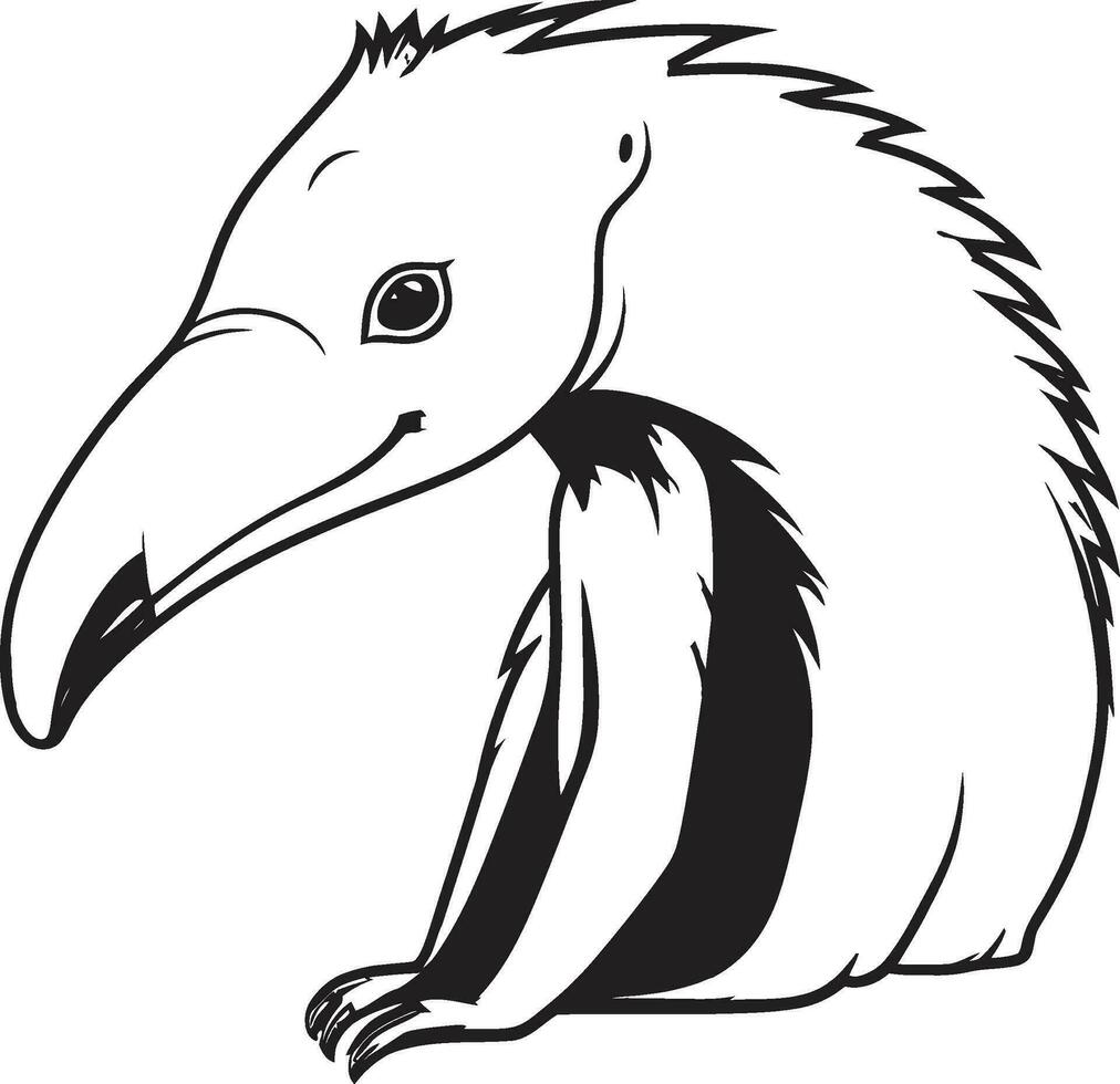 Anteater Precision in Black A Logo of Timeless Elegance Sleek Black Vector Anteater Icon Logo A Modern Masterpiece