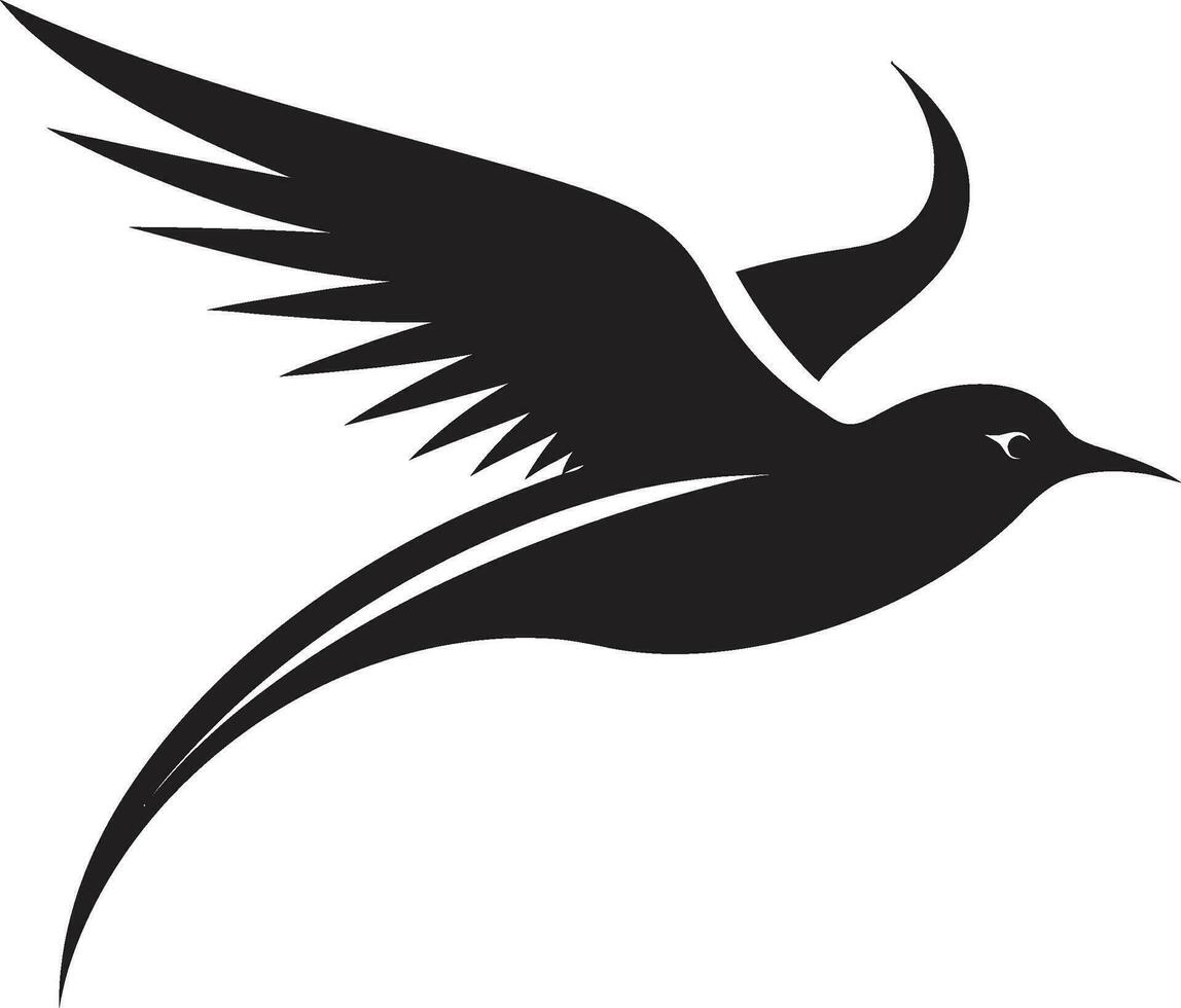 Nighttime Heron Emblem Serene Seagull Logo vector