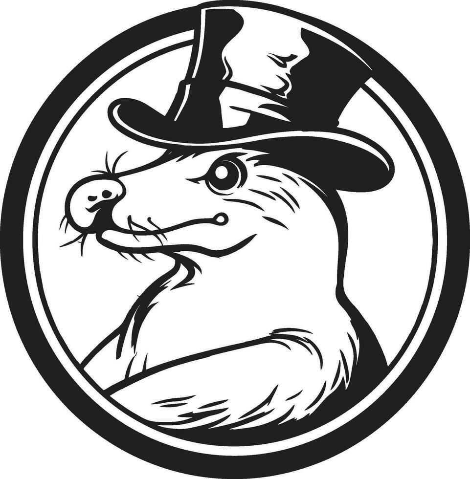 Elegance in the Outback Black Vector Platypus Symbol Harmonic Beauty Platypus Emblem in Monochromes Aquatic Serenity