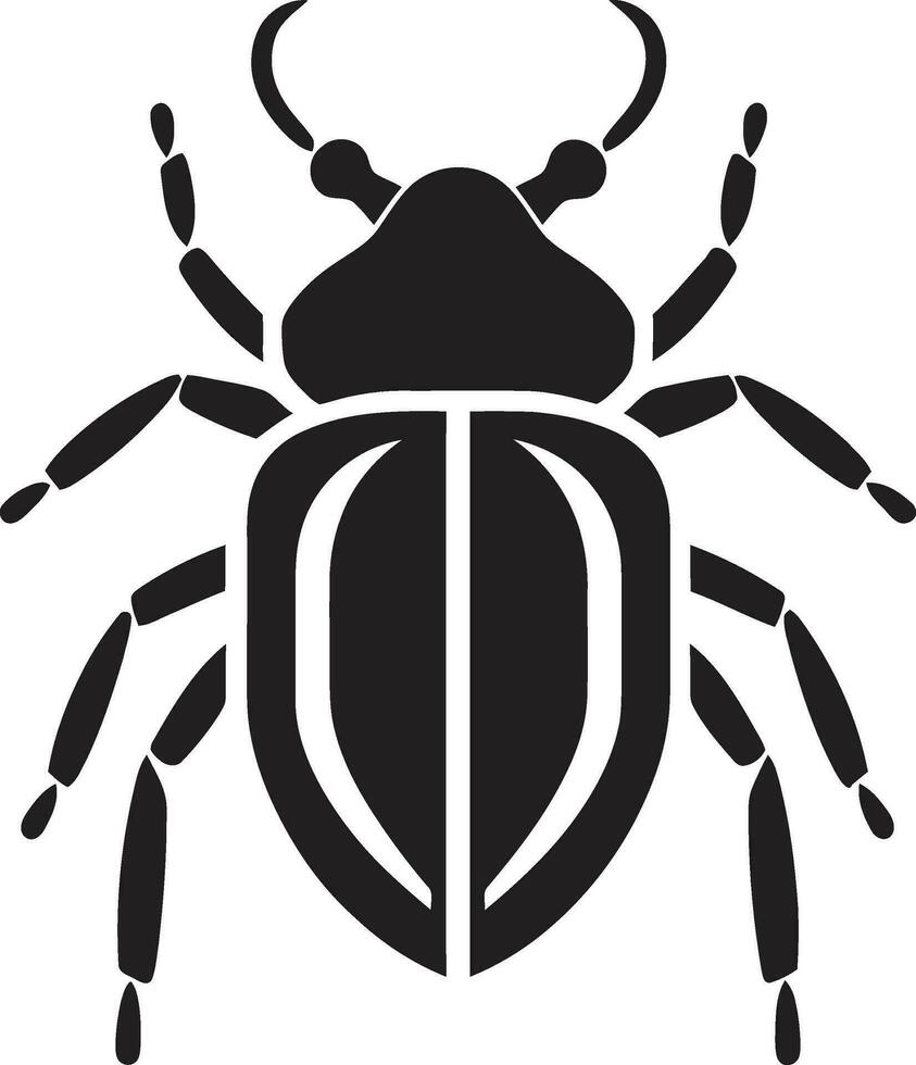 Elegant Insect Icon Kingdom Seal vector