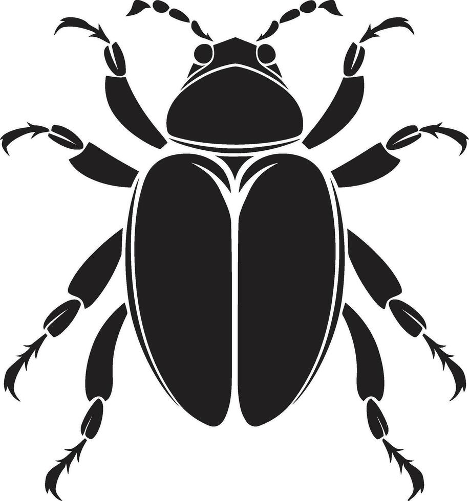 Sovereign Beetle Icon Crawling Emblem vector