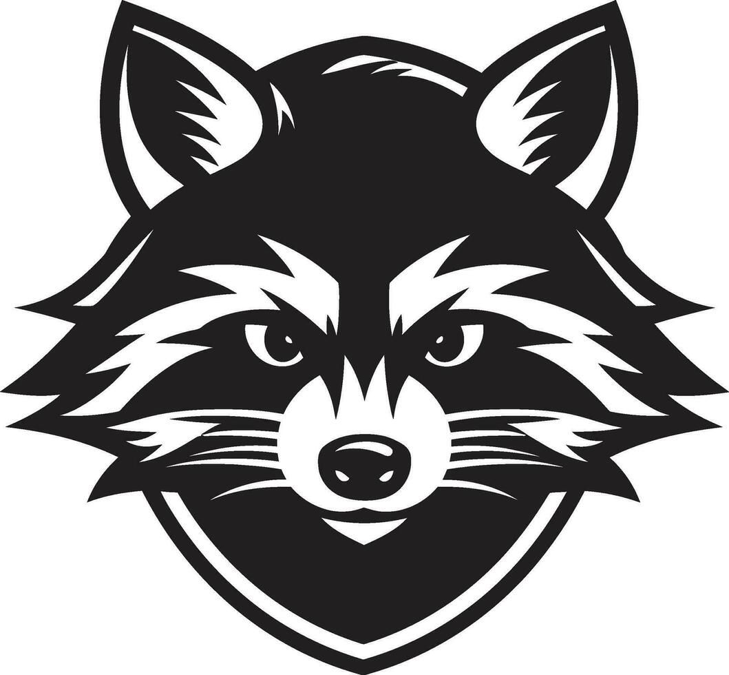 Minimalistic Raccoon Vector Icon Stylish Raccoon Silhouette Brand