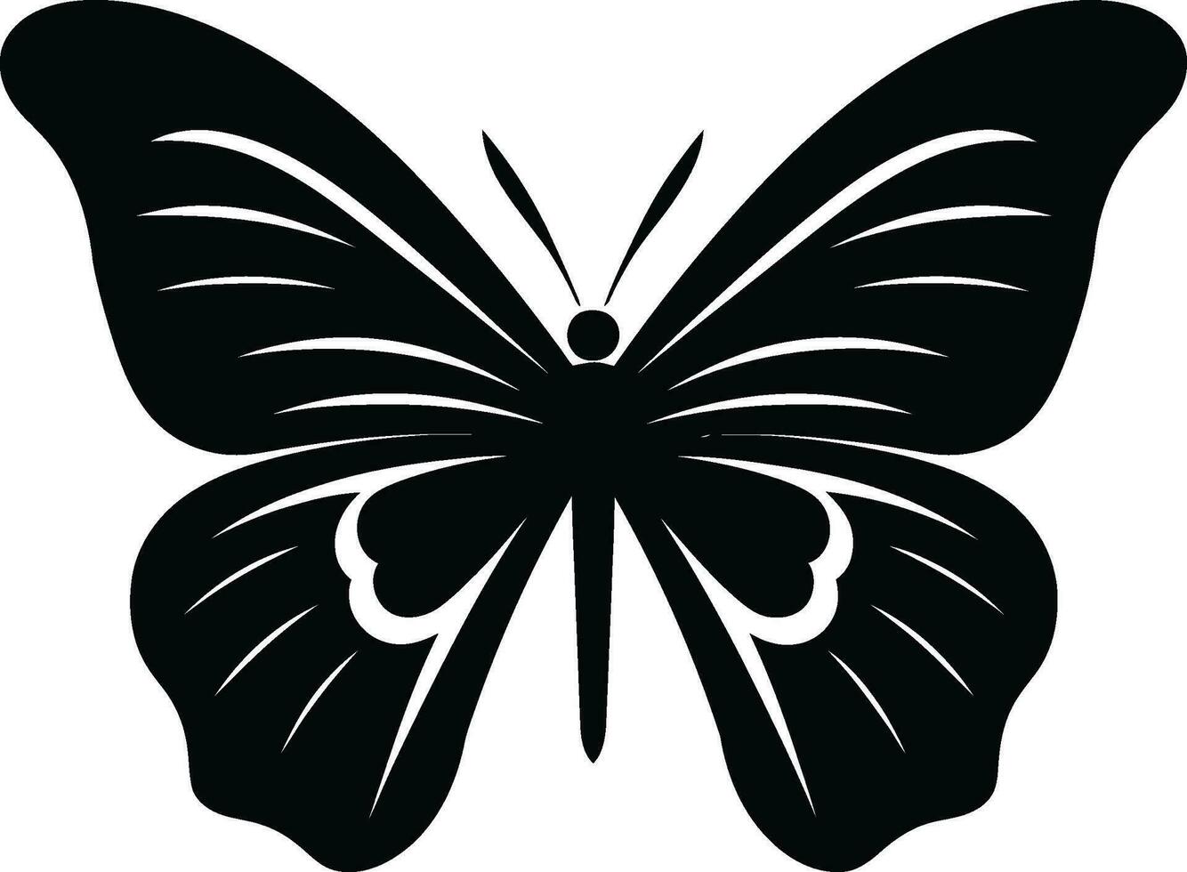 Wings of Simplicity Black Butterfly Logo Butterfly Charm A Mark of Elegance in Noir vector