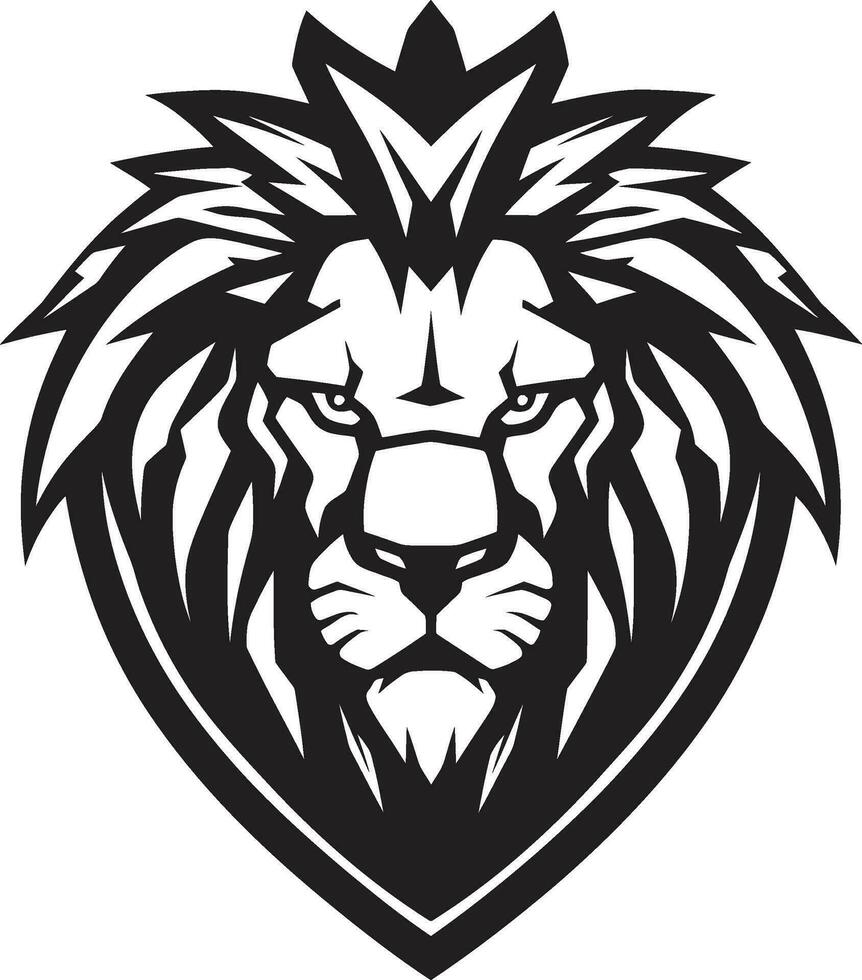 Prowling Excellence Black Vector Lion Icon Lions Legend Emblem Logo Excellence