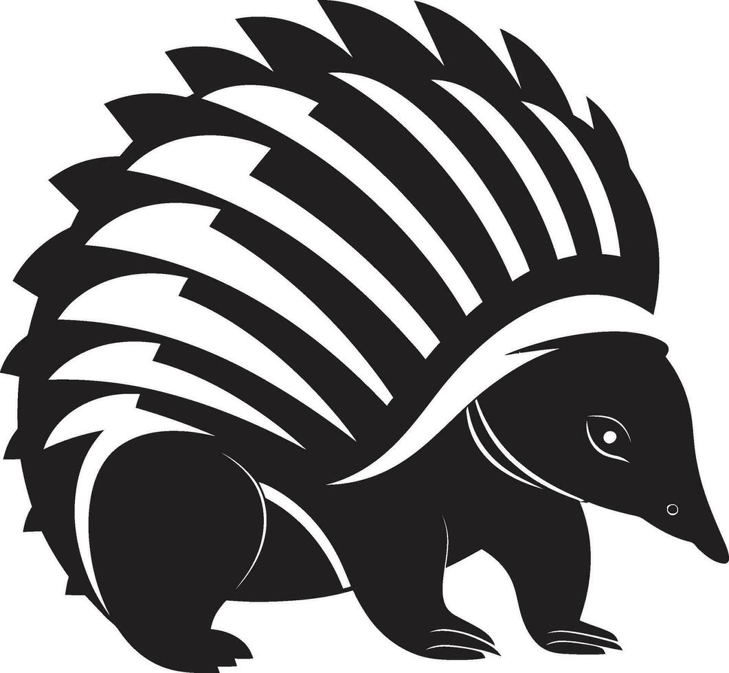 noir belleza negro armadillo símbolo hecho a mano en elegancia armadillo emblema vector