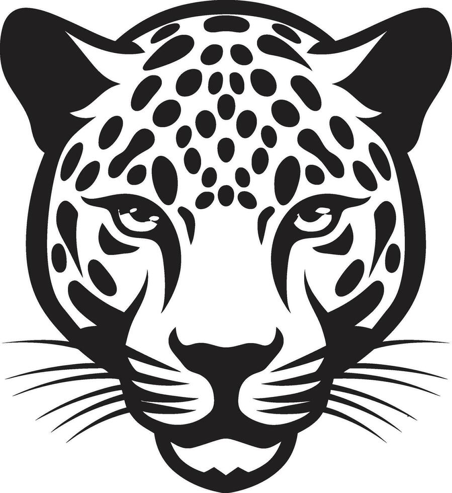 Prowling Panther Black Vector Leopard Logo Graceful Power Black Leopard Icon in Vector