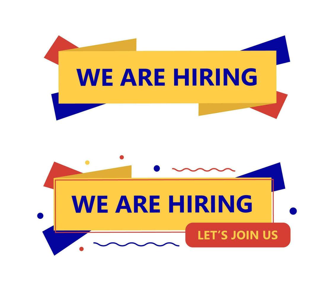 we are hiring banner flyer job vacancy vector