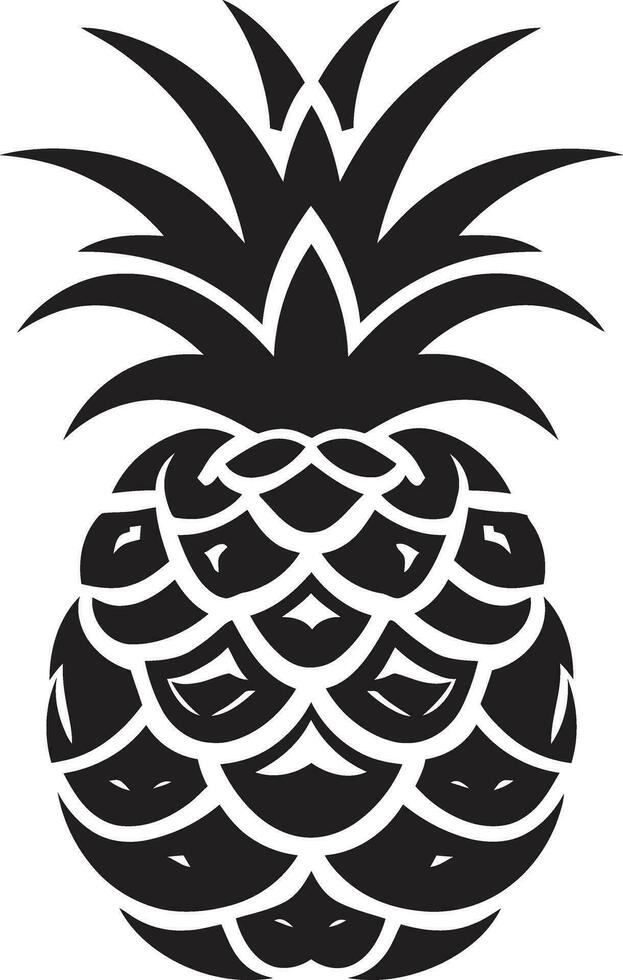 Chic Pineapple Illustration Abstract Pineapple Emblem vector