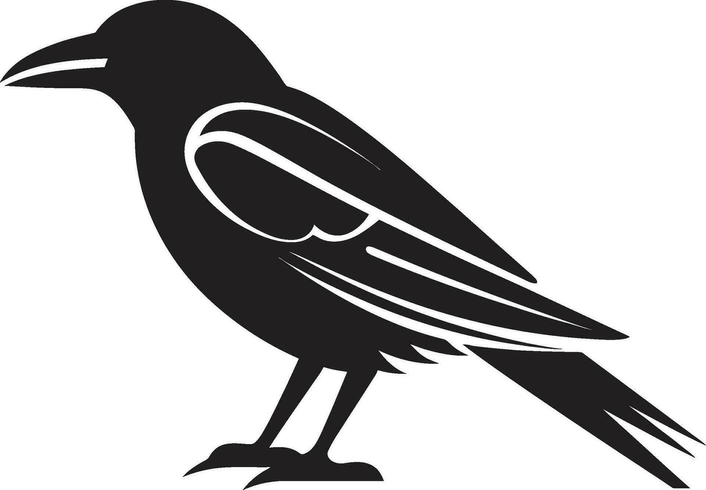 Nighttime Falcon Icon Swift Swallow Silhouette vector