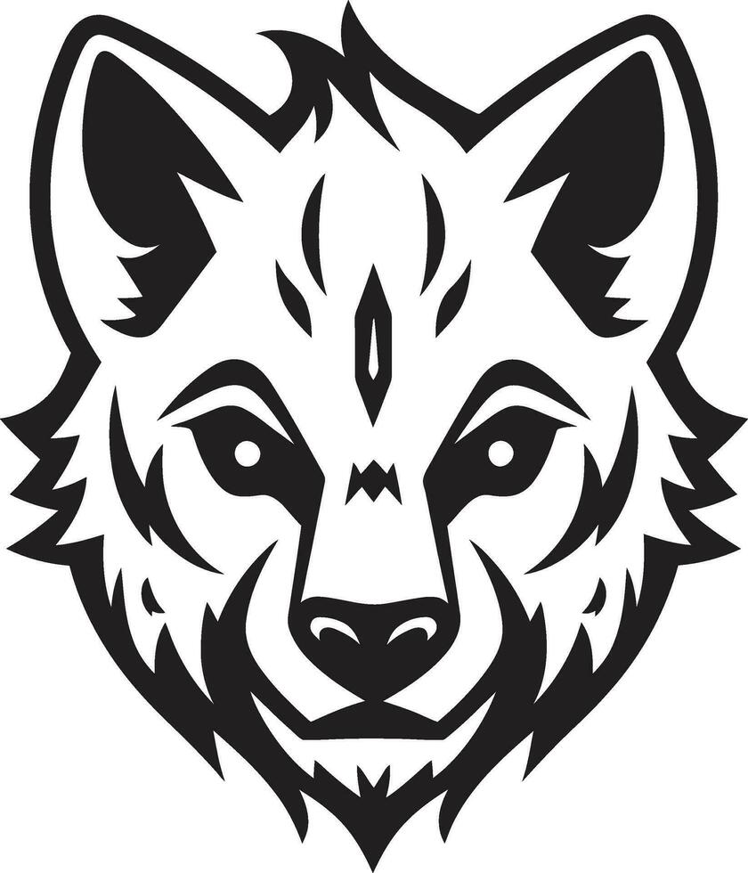 Shadowy Scavenger Abstract Hyena Design Nocturnal Cunning Mysterious Hyena Identity vector