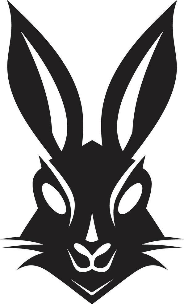 Rabbit Silhouette Minimalistic Insignia Minimalistic Hare Emblem vector