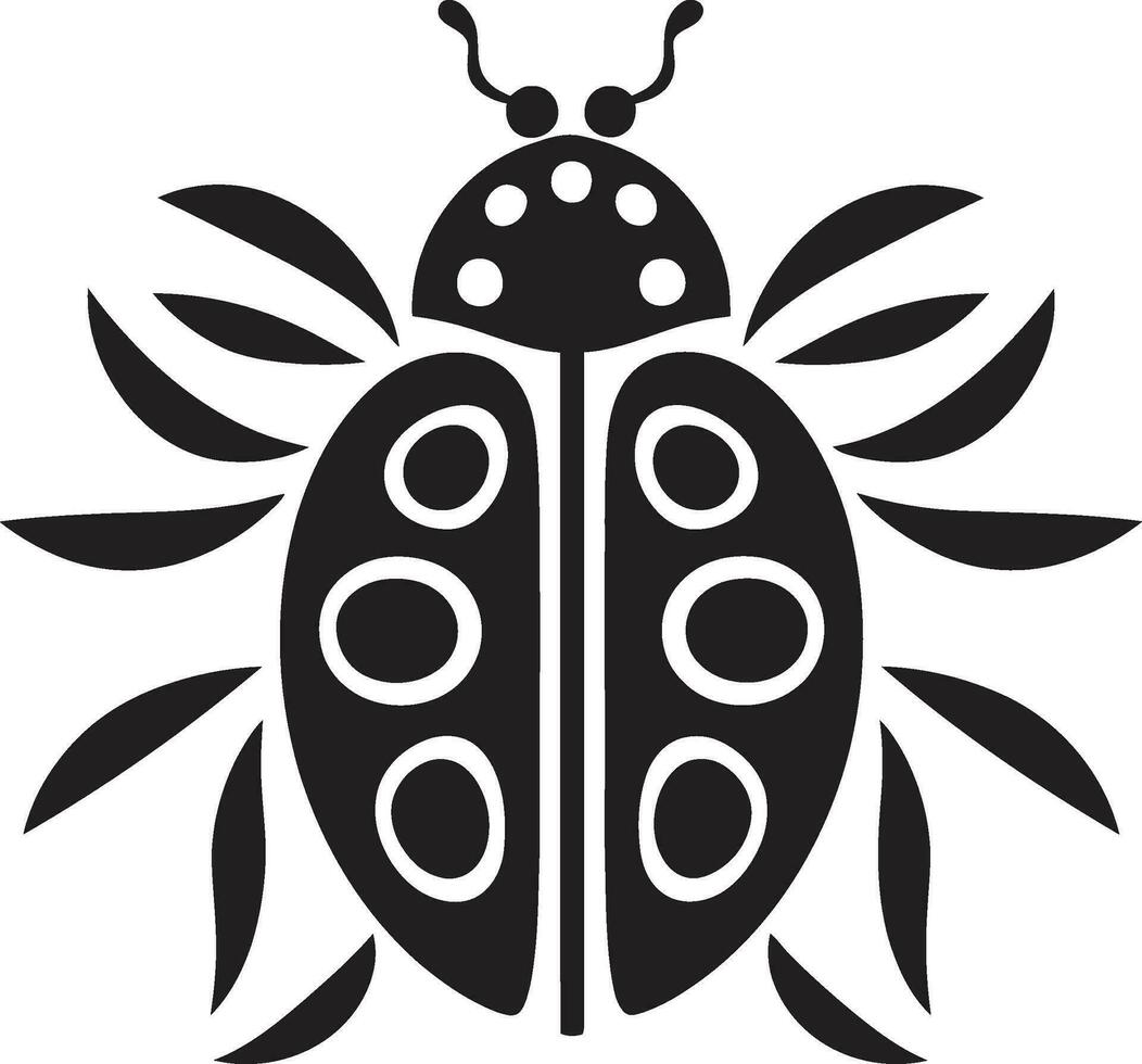 Symmetrical Wonders The Ladybugs Monochrome Majesty Eyes of the Insect The Sleek Ladybug Mark vector