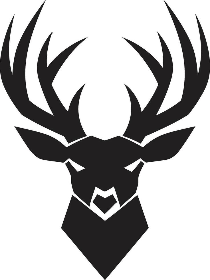 Noir Beauty in the Wilderness Deer Icons Majestic Appeal Elegant Wilderness Black Vector Deer Logos Tribute