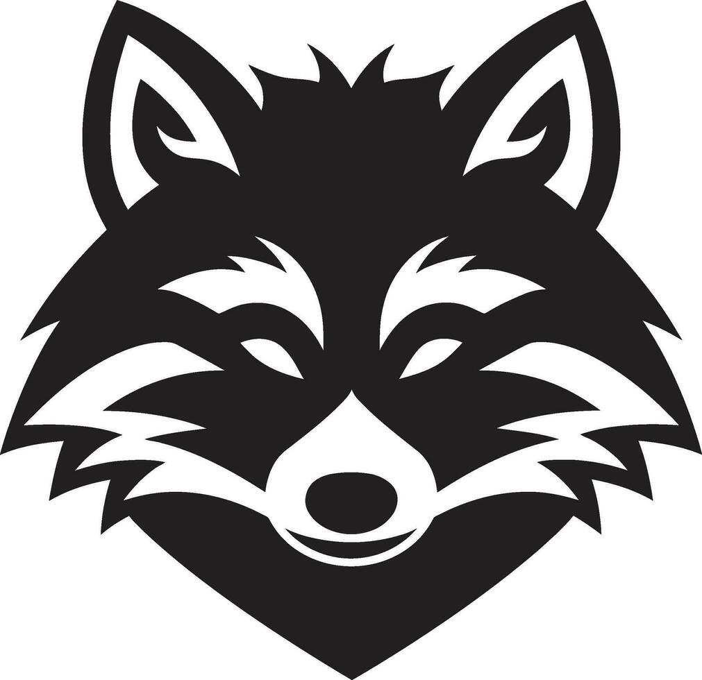 Stylish Raccoon Vector Symbol Modern Masked Bandit Symbolic Insignia