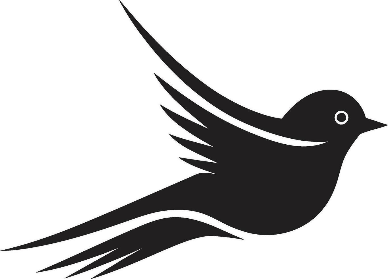Crows Monochrome Majesty Herons Flight Icon vector