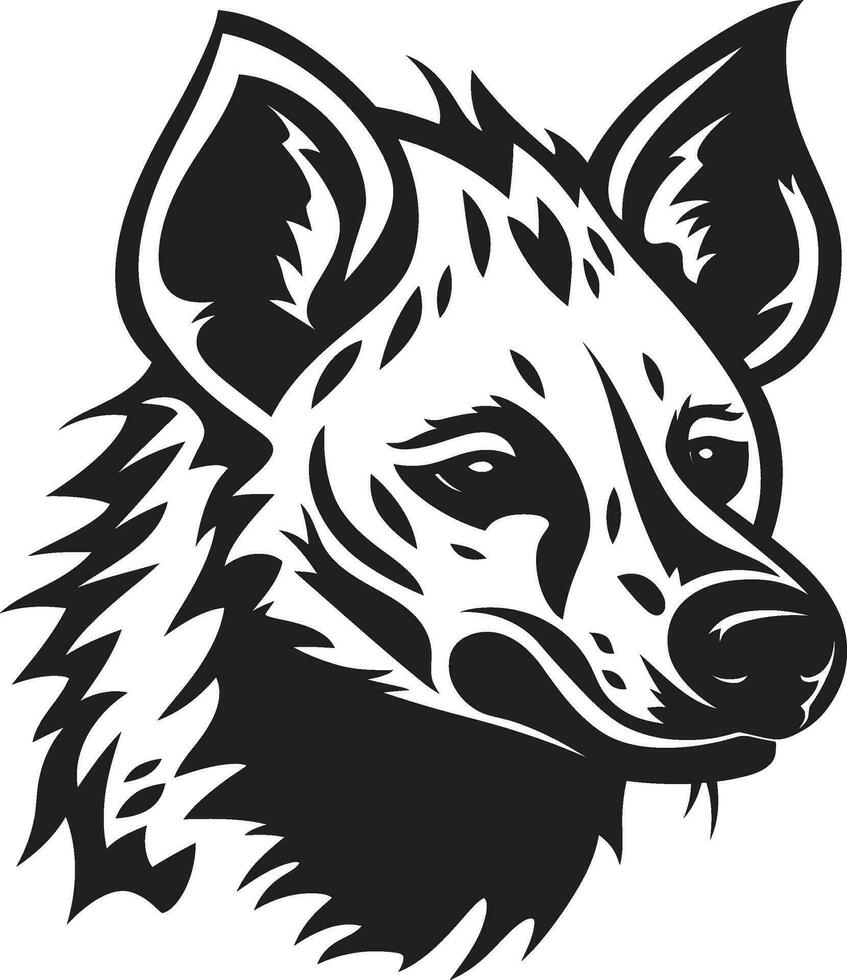 negro hiena silueta elegancia definido pulcro y feroz negro jaguar emblema vector