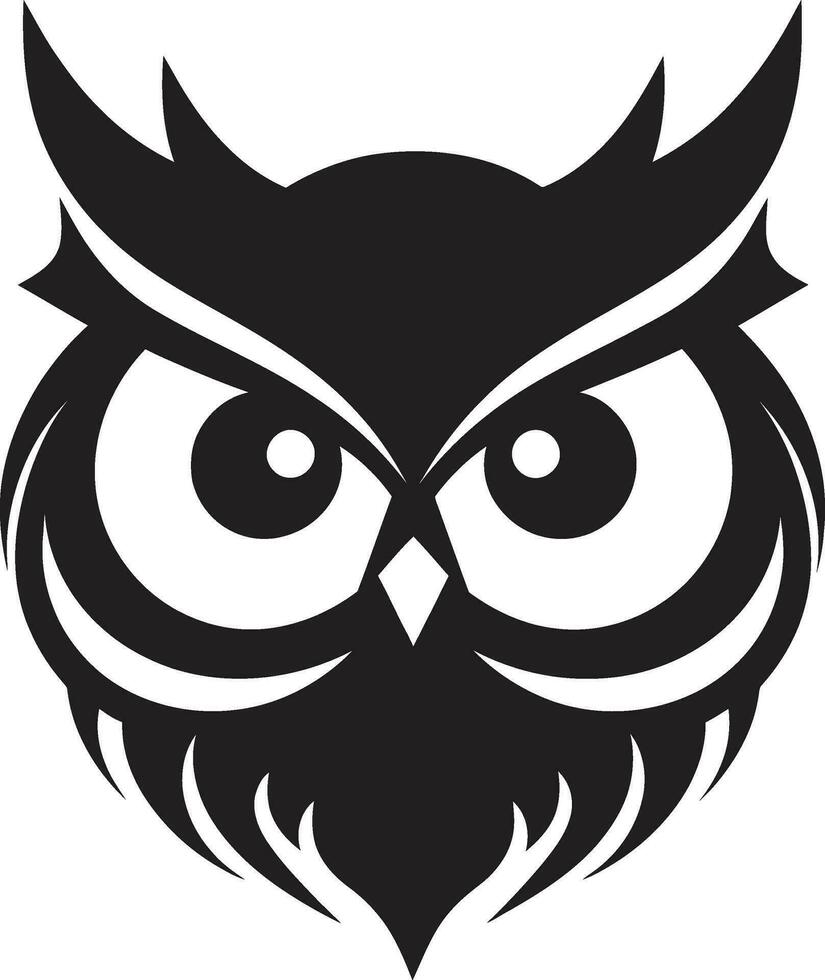 Mysterious Owl Logo Template Nighttime Owl Vector Badge