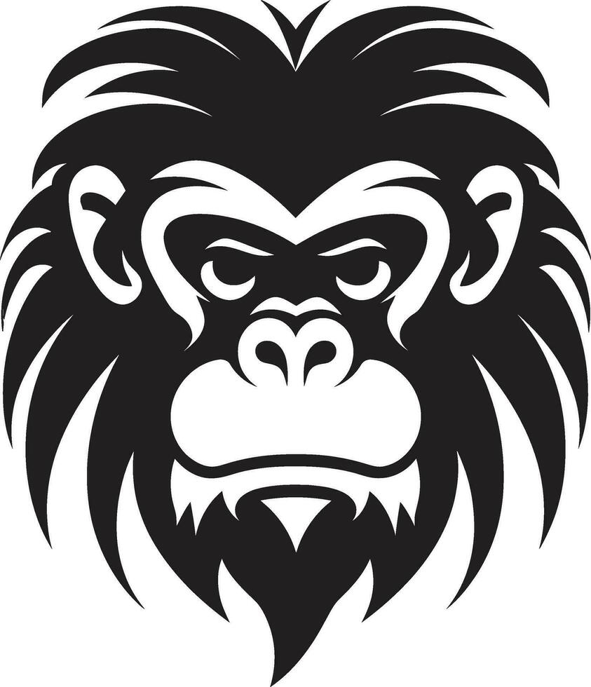 Baboon Face Royalty Baboon Clan Crest vector