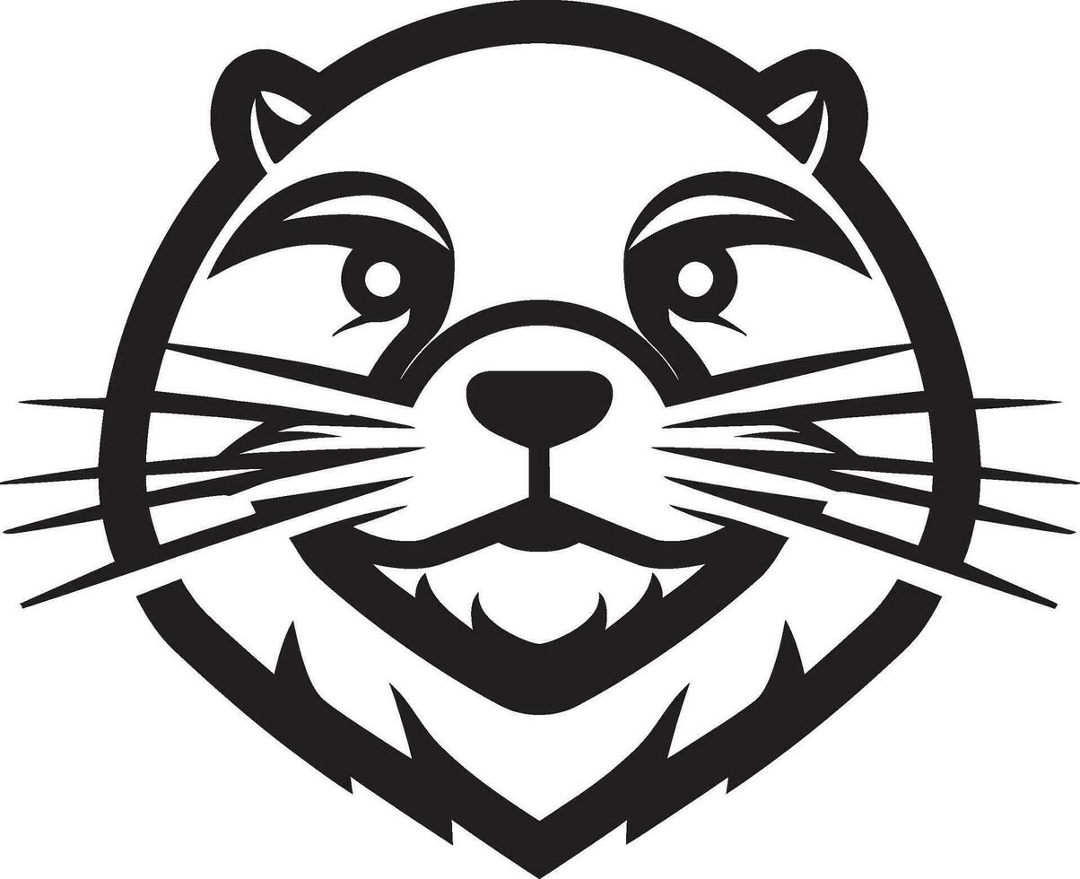 Beaver Kingdom Seal Beaver Face Badge vector