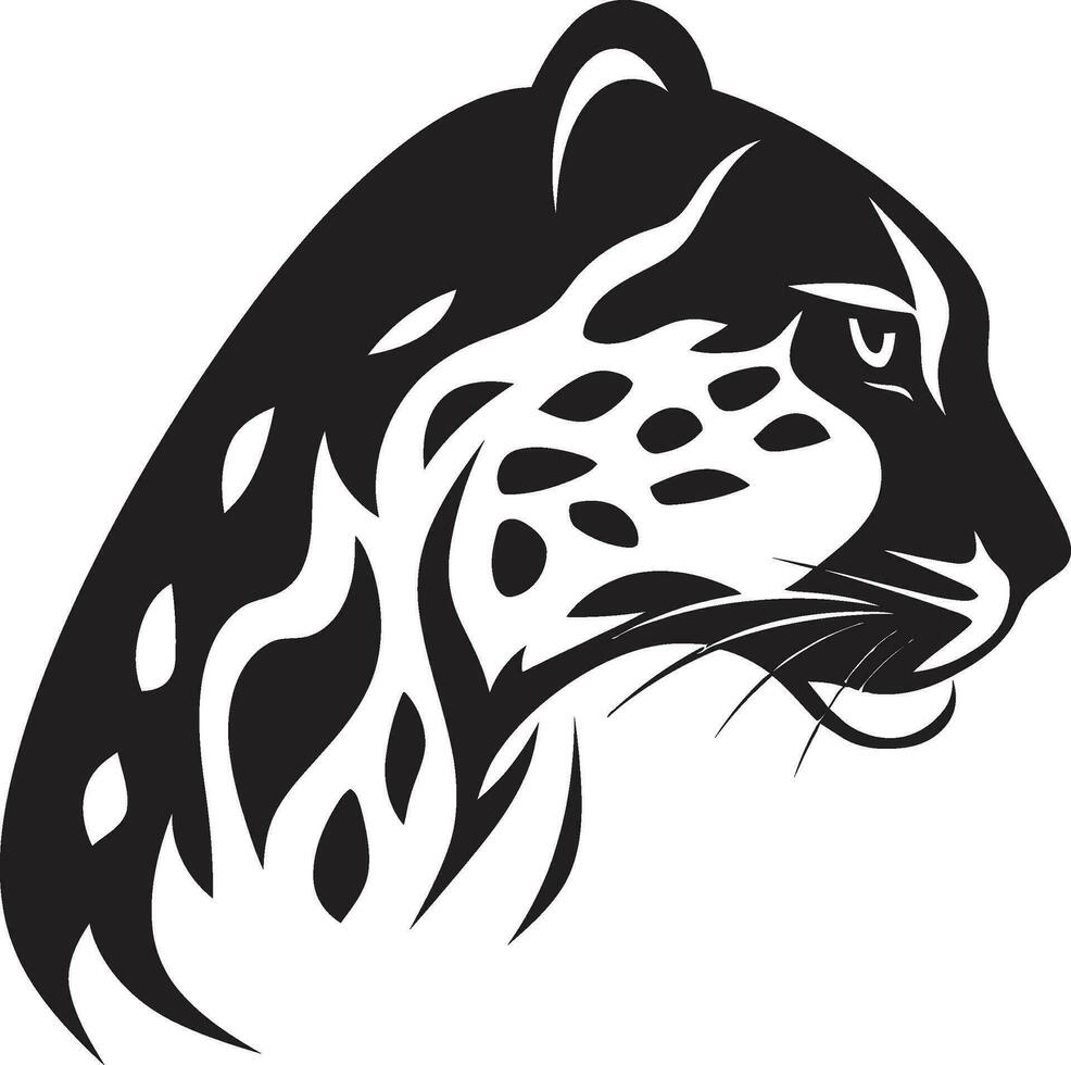 Majestic Prowler Sleek Cheetah Branding Artistic Cheetah Symbol Monochromatic Beauty vector