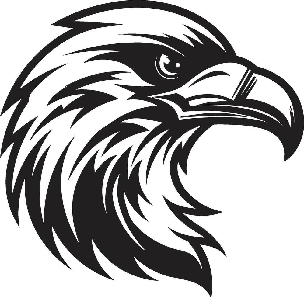 Premium Bird Badge Design Intricate Raven Symbol of Excellence vector