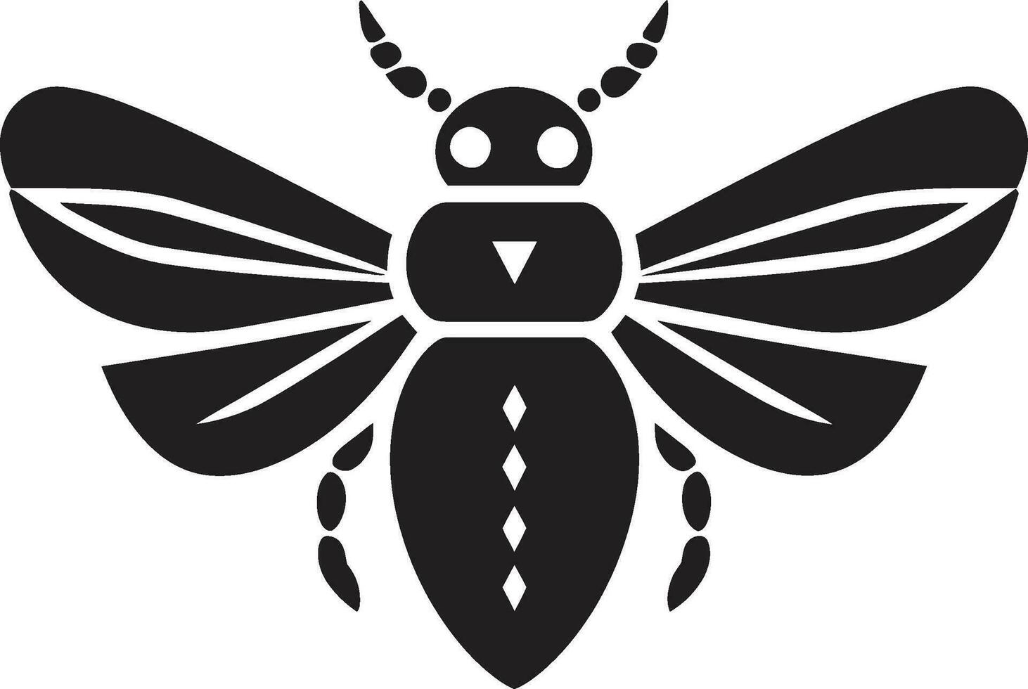 Beetle King Badge Crowned Beetle Insignia vector