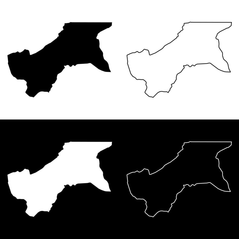 momento ogoue provincia mapa, administrativo división de Gabón. vector ilustración.