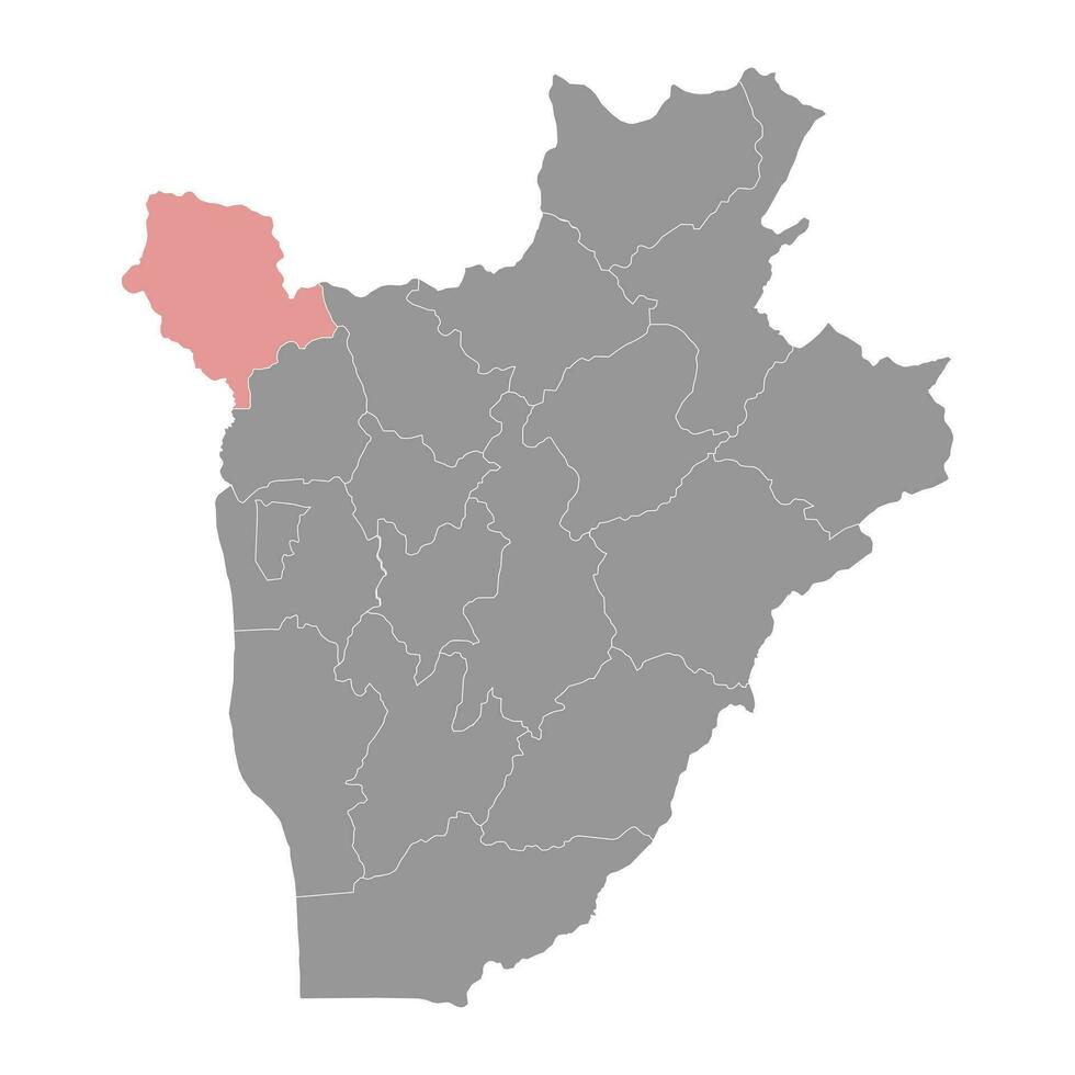 Cibitoke province map, administrative division of Burundi. vector