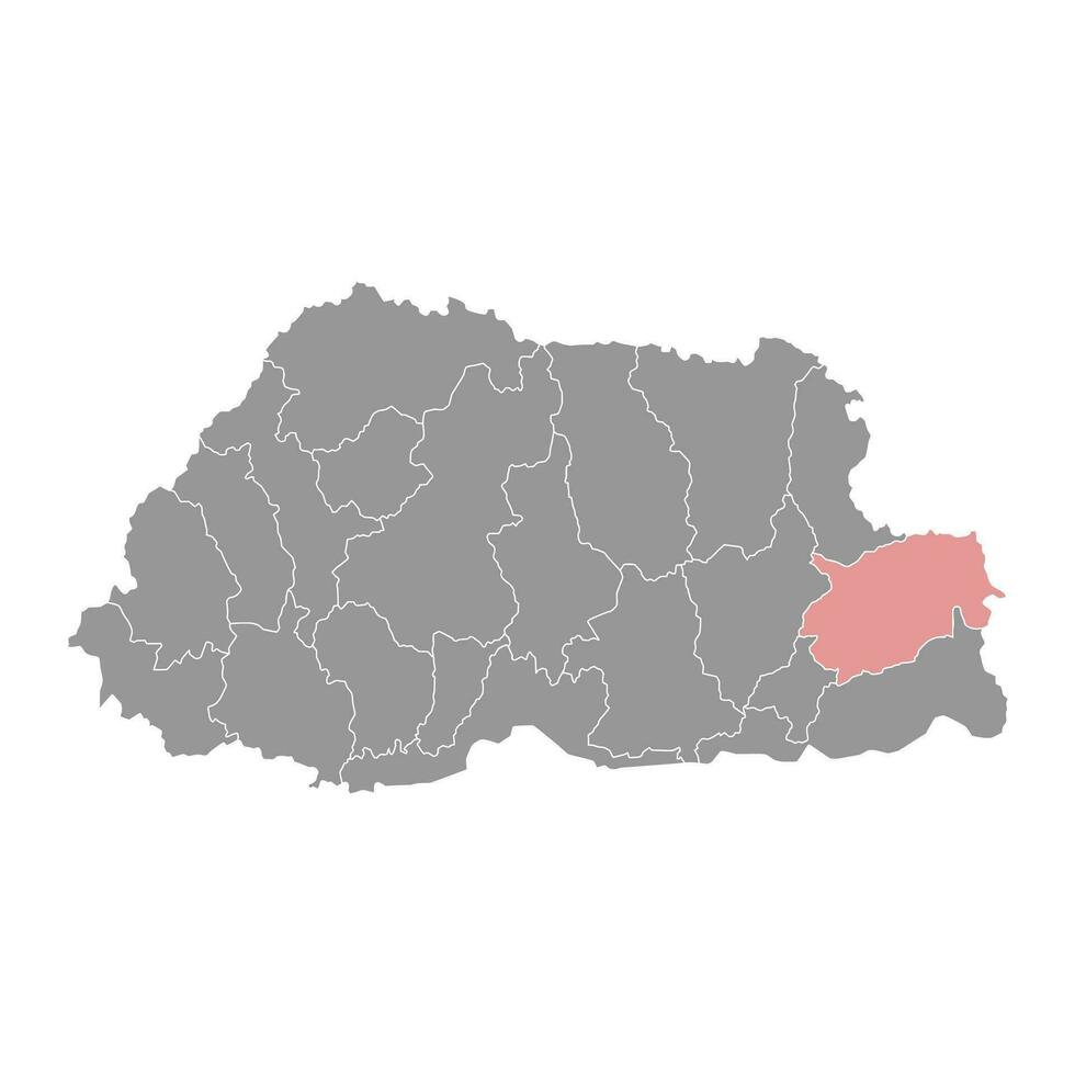 basura distrito mapa, administrativo división de bután vector