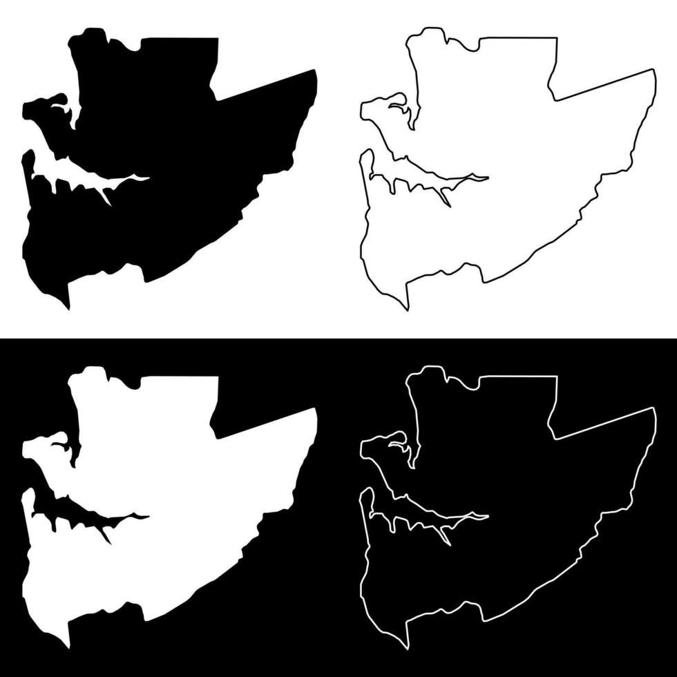estuario provincia mapa, administrativo división de Gabón. vector ilustración.