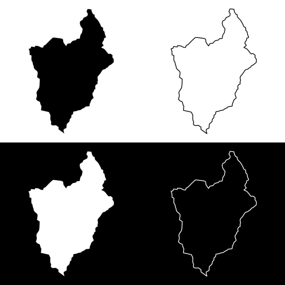 Mongar district map, administrative division of Bhutan. vector