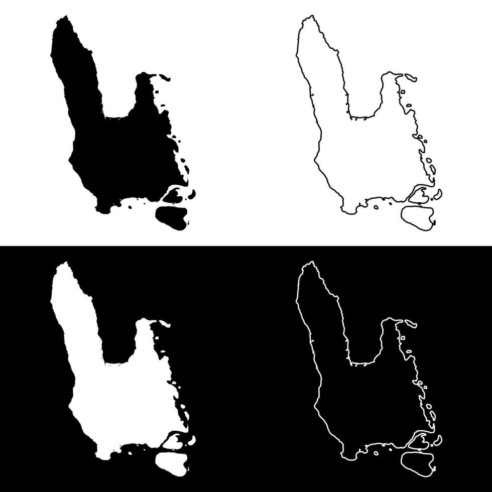 sanma provincia mapa, administrativo división de vanuatu vector ilustración.