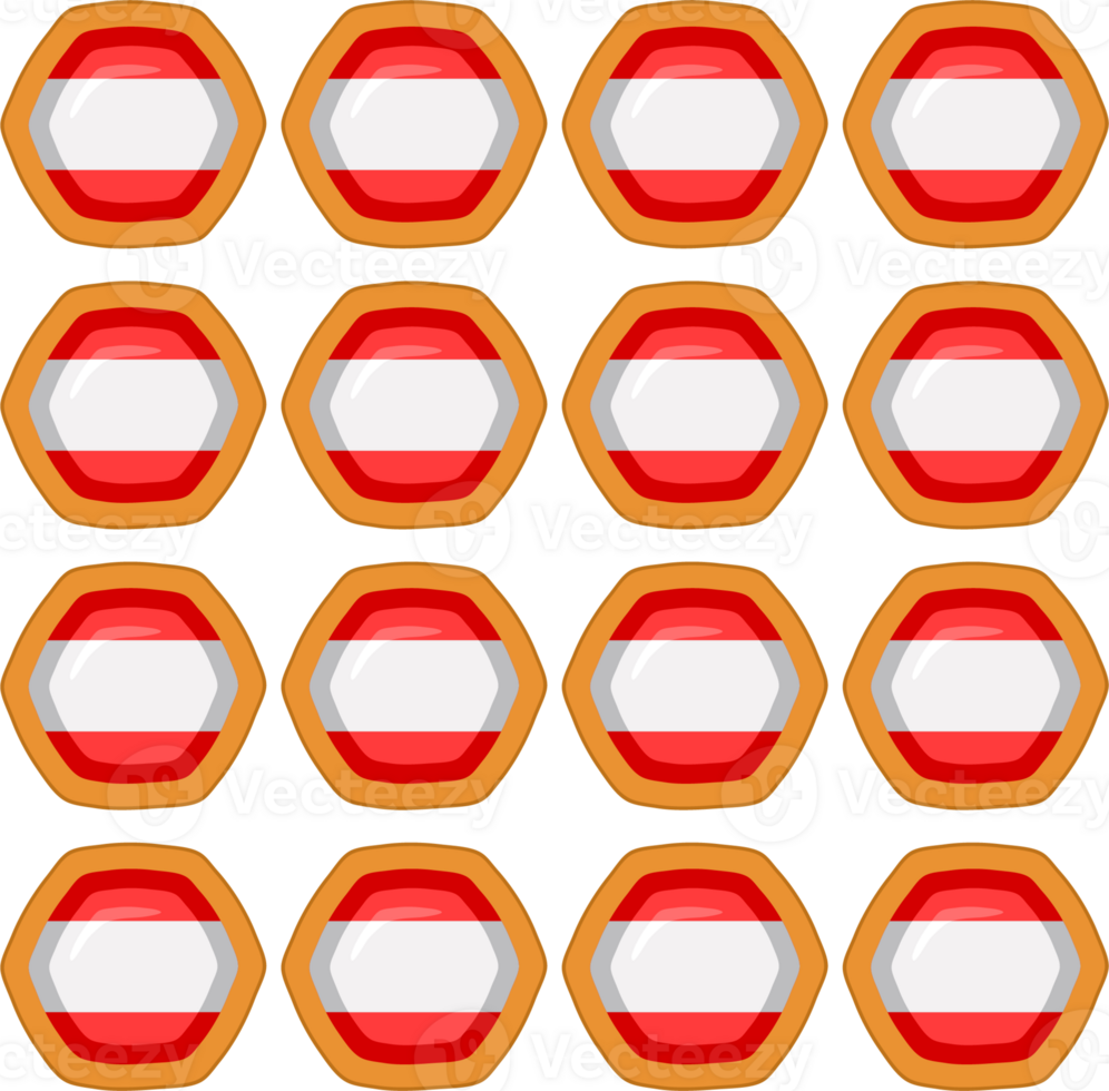 Pattern cookie with flag country Latvia in tasty biscuit png
