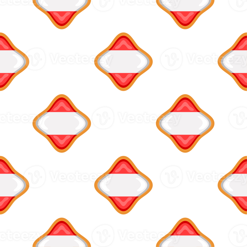 Pattern cookie with flag country Latvia in tasty biscuit png