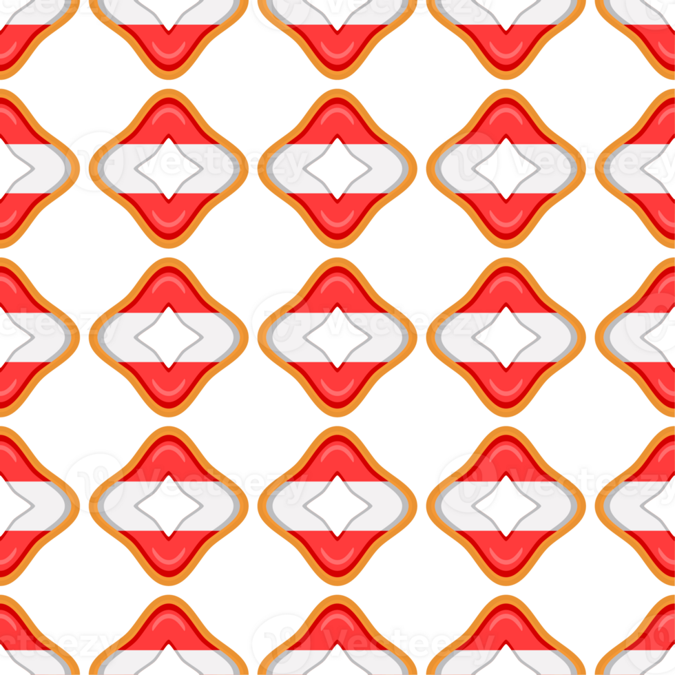 Pattern cookie with flag country Latvia in tasty biscuit png