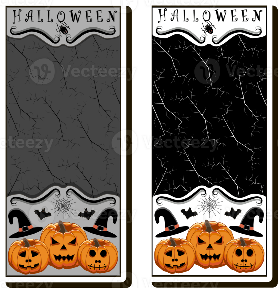 Illustration on theme sticker for celebration holiday Halloween with orange pumpkins png