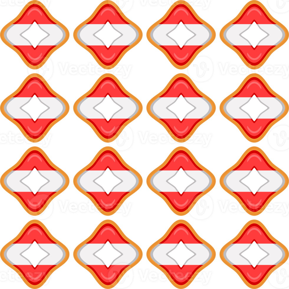 Pattern cookie with flag country Latvia in tasty biscuit png
