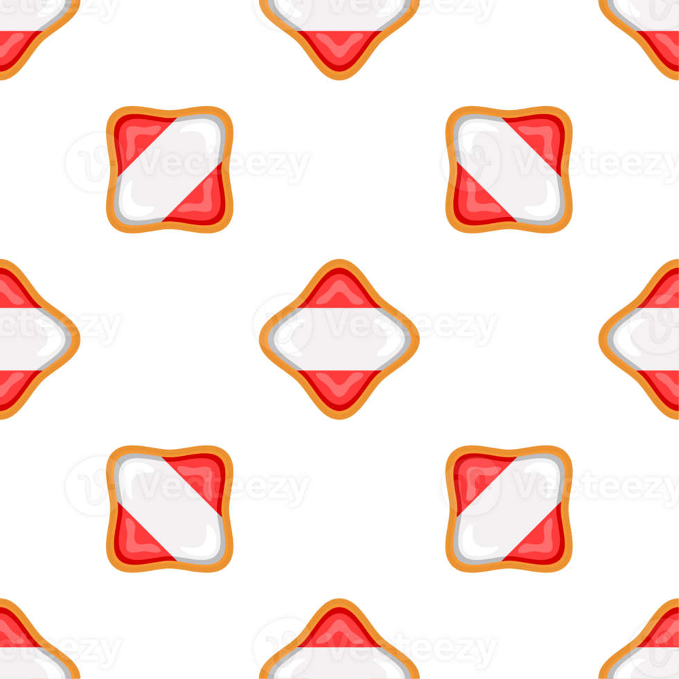 Pattern cookie with flag country Latvia in tasty biscuit png