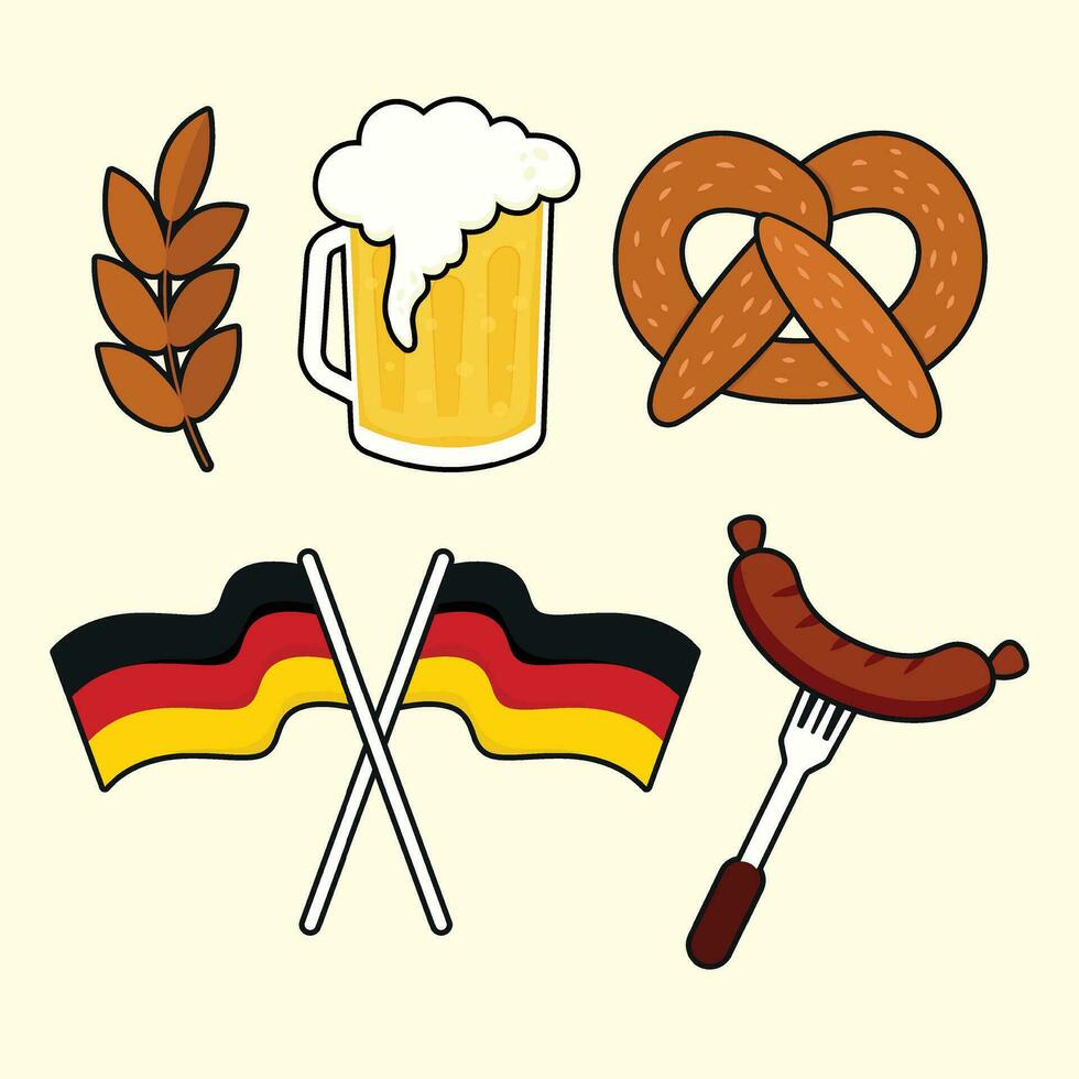 Octoberfest Celebration Festive Holiday Simple Vector Icon art