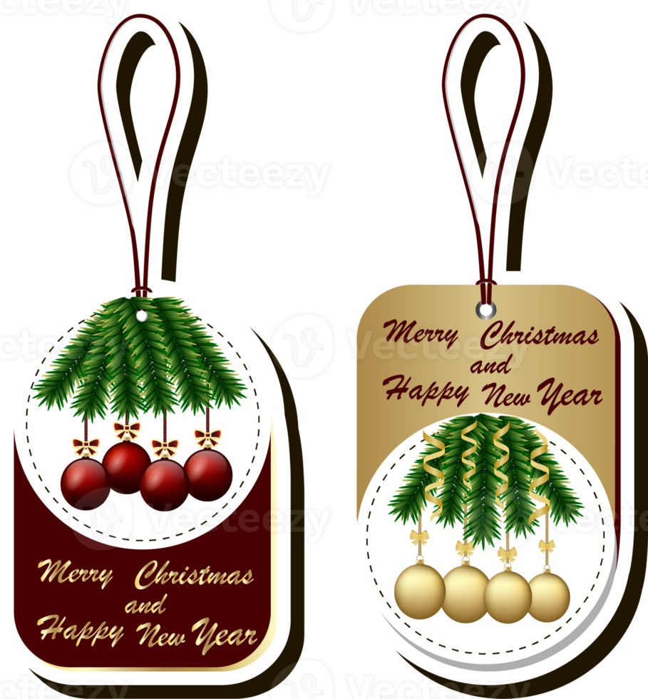 Beautiful illustration on theme of celebrating annual Christmas and New Year holiday png