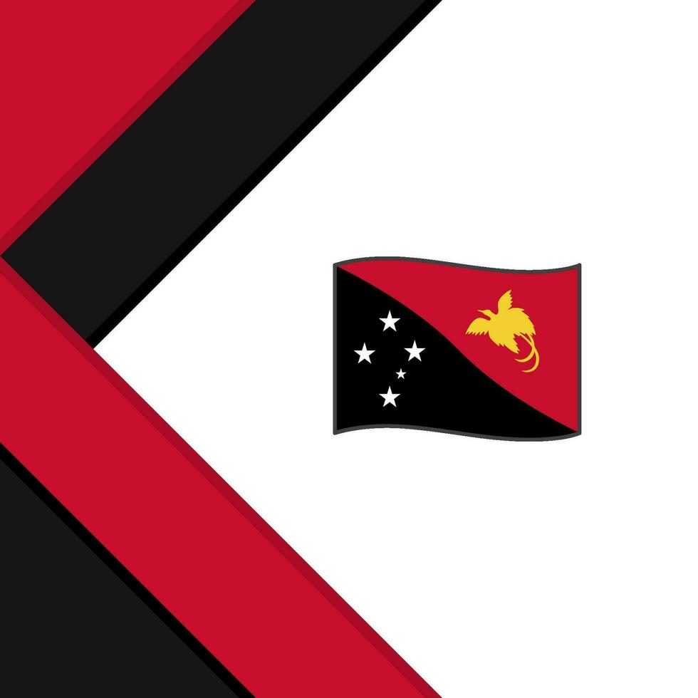 Papua New Guinea Flag Abstract Background Design Template. Papua New Guinea Independence Day Banner Social Media Post. Papua New Guinea Illustration vector