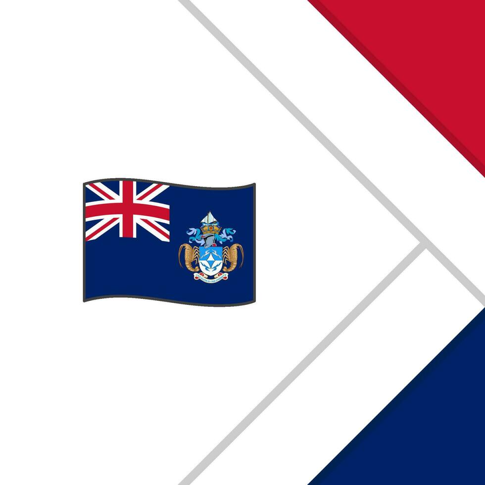 Tristan Da Cunha Flag Abstract Background Design Template. Tristan Da Cunha Independence Day Banner Social Media Post. Tristan Da Cunha Cartoon vector