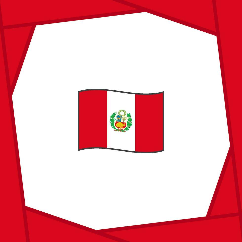 Peru Flag Abstract Background Design Template. Peru Independence Day Banner Social Media Post. Banner vector