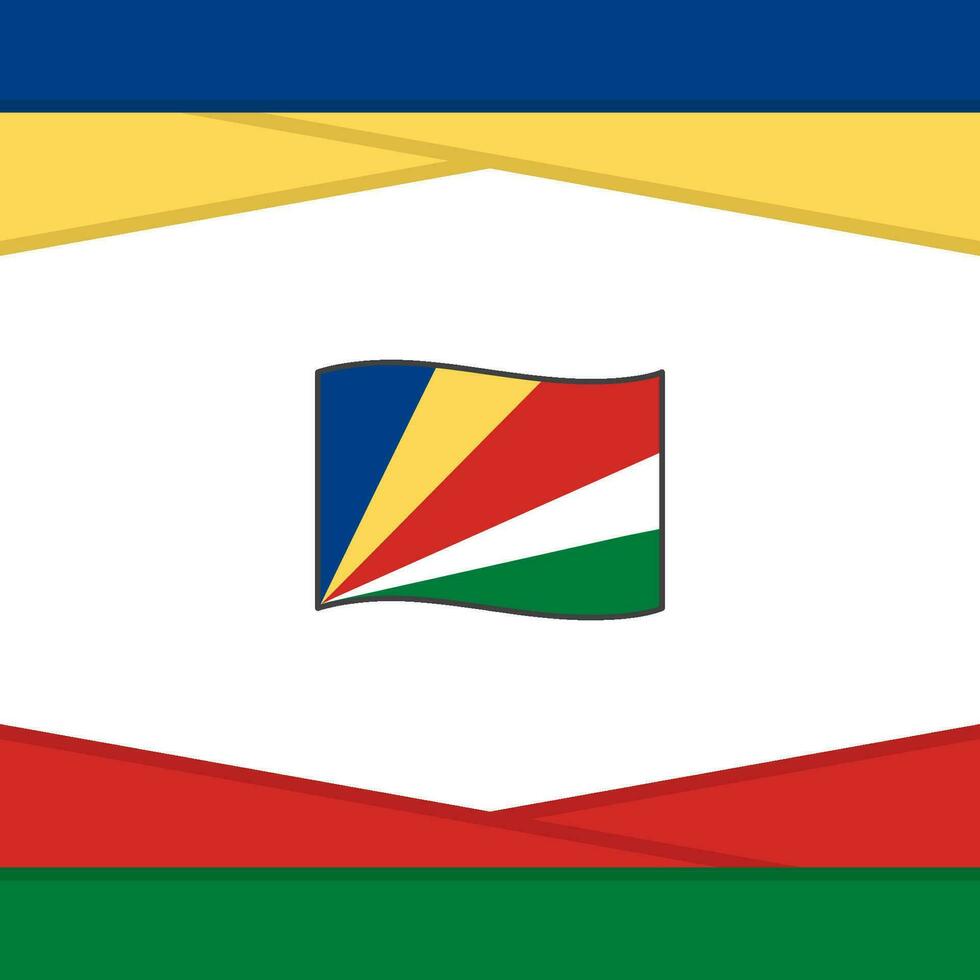 Seychelles Flag Abstract Background Design Template. Seychelles Independence Day Banner Social Media Post. Seychelles Vector
