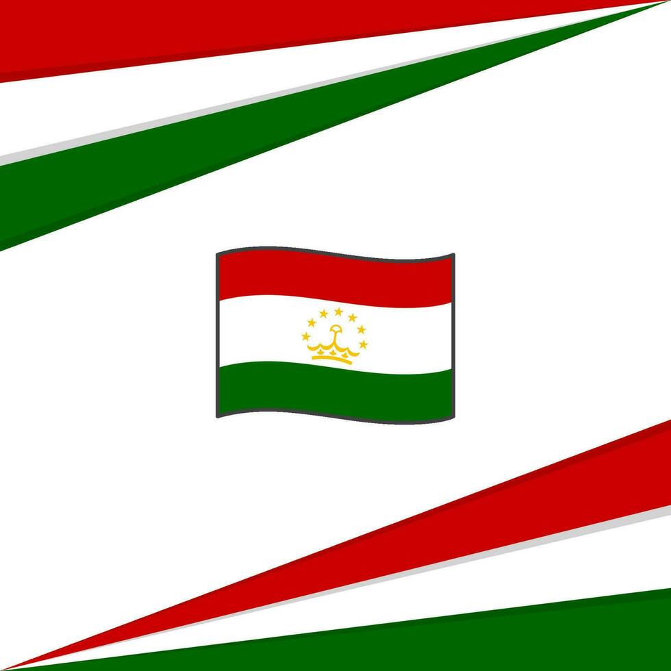 Tajikistan Flag Abstract Background Design Template. Tajikistan Independence Day Banner Social Media Post. Tajikistan Design vector