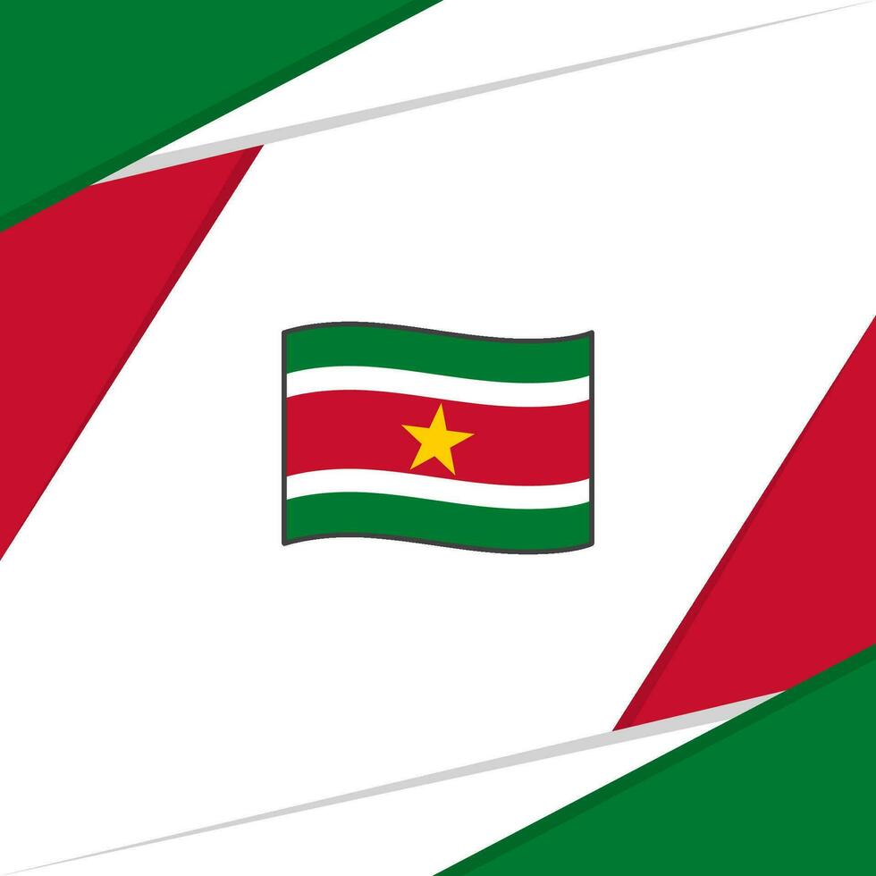 Suriname Flag Abstract Background Design Template. Suriname Independence Day Banner Social Media Post. Suriname vector
