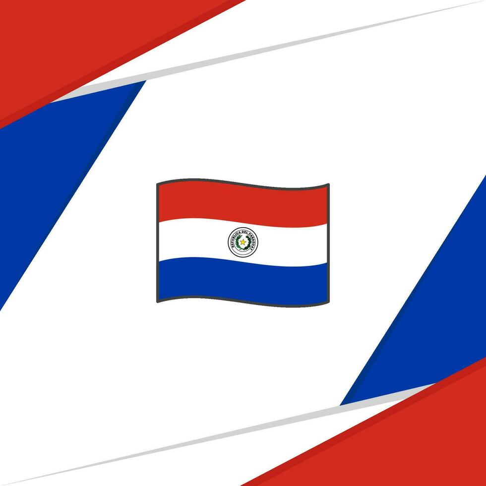 Paraguay Flag Abstract Background Design Template. Paraguay Independence Day Banner Social Media Post. Paraguay vector